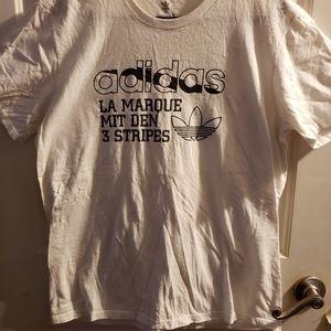 White ADIDAS tee large